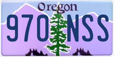 OR license plate 970NSS