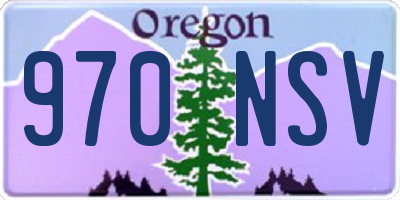 OR license plate 970NSV