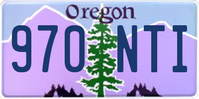 OR license plate 970NTI