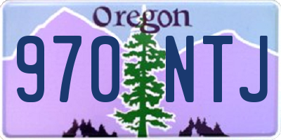 OR license plate 970NTJ