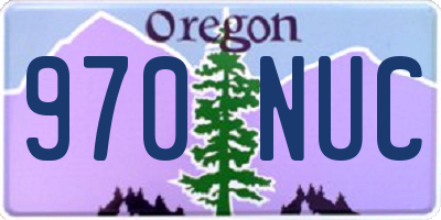 OR license plate 970NUC
