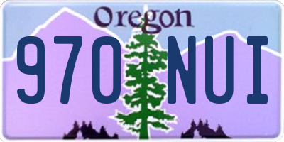 OR license plate 970NUI