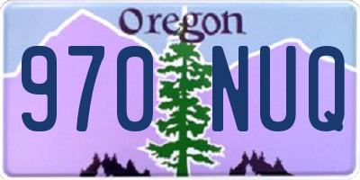 OR license plate 970NUQ