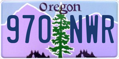 OR license plate 970NWR