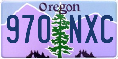 OR license plate 970NXC
