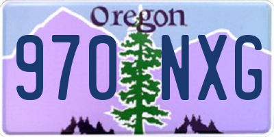 OR license plate 970NXG