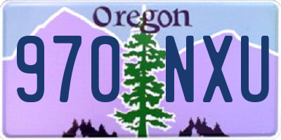 OR license plate 970NXU
