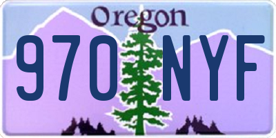 OR license plate 970NYF