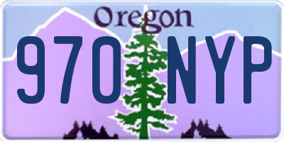 OR license plate 970NYP