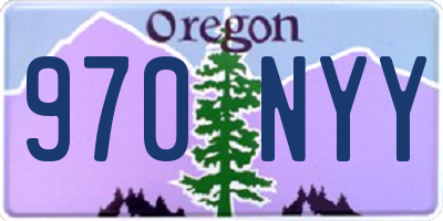 OR license plate 970NYY