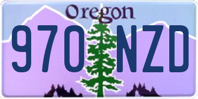 OR license plate 970NZD