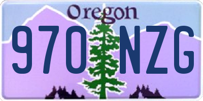 OR license plate 970NZG