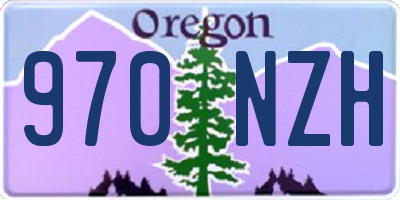 OR license plate 970NZH