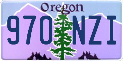 OR license plate 970NZI