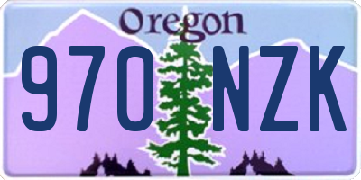 OR license plate 970NZK