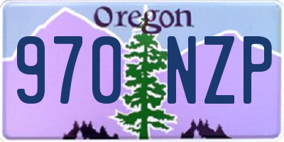 OR license plate 970NZP