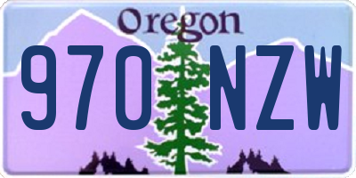 OR license plate 970NZW