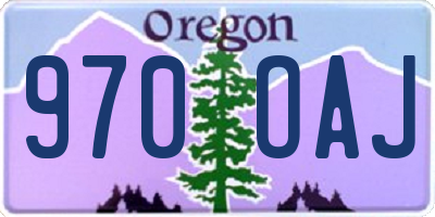 OR license plate 970OAJ