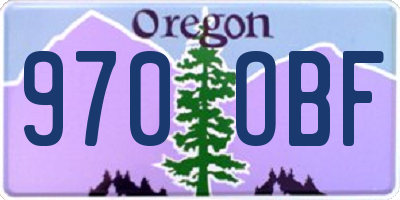 OR license plate 970OBF