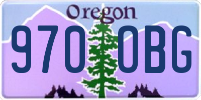 OR license plate 970OBG