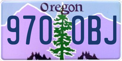 OR license plate 970OBJ