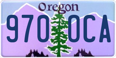OR license plate 970OCA