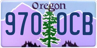 OR license plate 970OCB