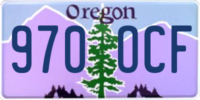 OR license plate 970OCF