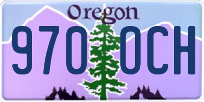 OR license plate 970OCH