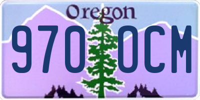OR license plate 970OCM