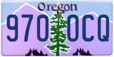 OR license plate 970OCQ