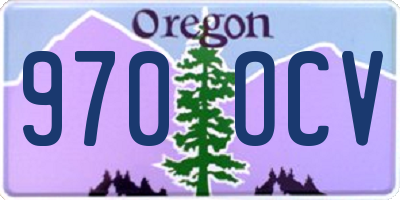 OR license plate 970OCV