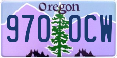 OR license plate 970OCW