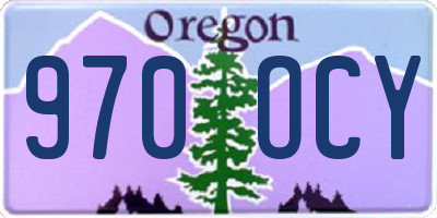 OR license plate 970OCY