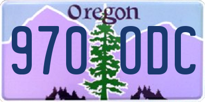 OR license plate 970ODC