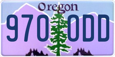 OR license plate 970ODD
