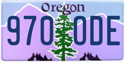 OR license plate 970ODE