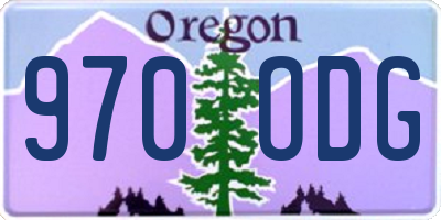 OR license plate 970ODG