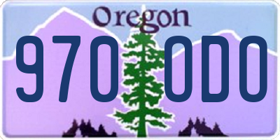 OR license plate 970ODO