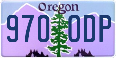 OR license plate 970ODP