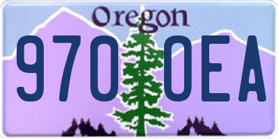 OR license plate 970OEA