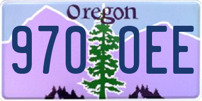 OR license plate 970OEE
