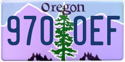 OR license plate 970OEF