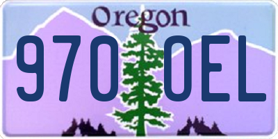 OR license plate 970OEL