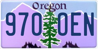 OR license plate 970OEN