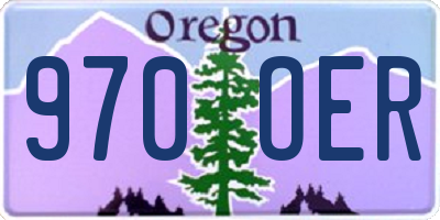 OR license plate 970OER