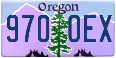 OR license plate 970OEX