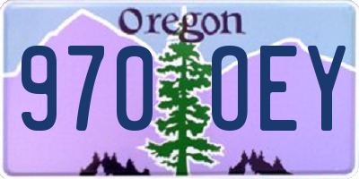 OR license plate 970OEY