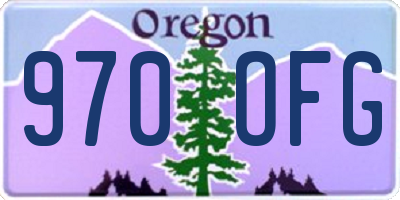 OR license plate 970OFG