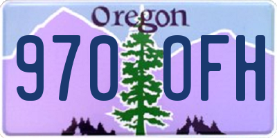 OR license plate 970OFH
